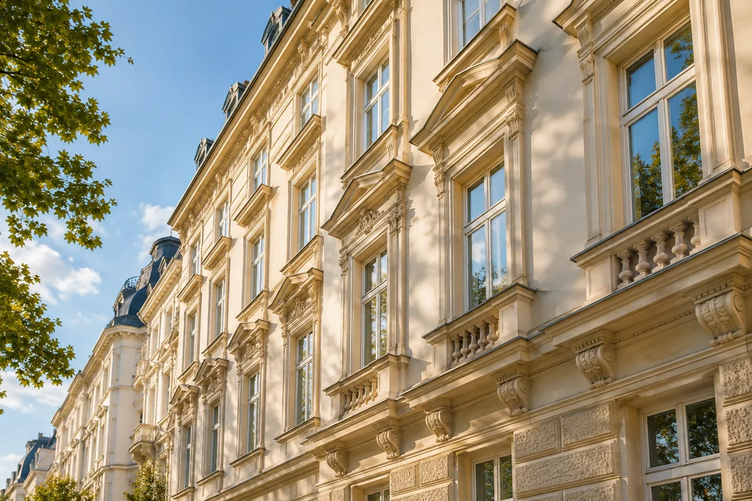 Wiener Häuserfassade, KI-generiertes Symbolbild